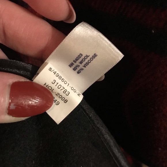 Plaid belted coat with 3/4 sleeve - Picture 4 of 4